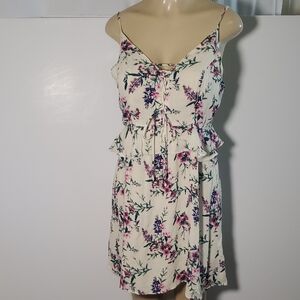 American Eagle Outfitters white floral summer dress Size M Spaghetti Strap